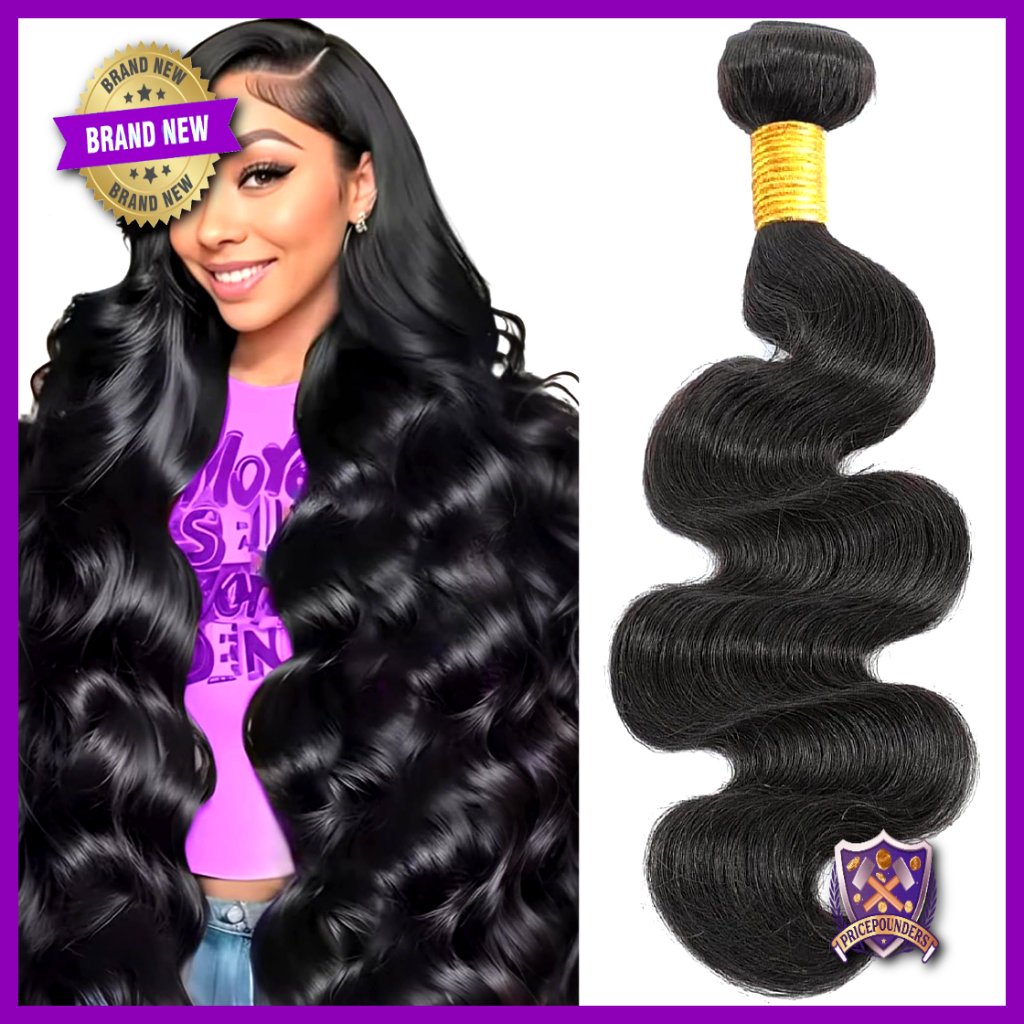 28 Inch Body Wave Human Hair Extensions Single Bundle 100g Brazilian Virgin